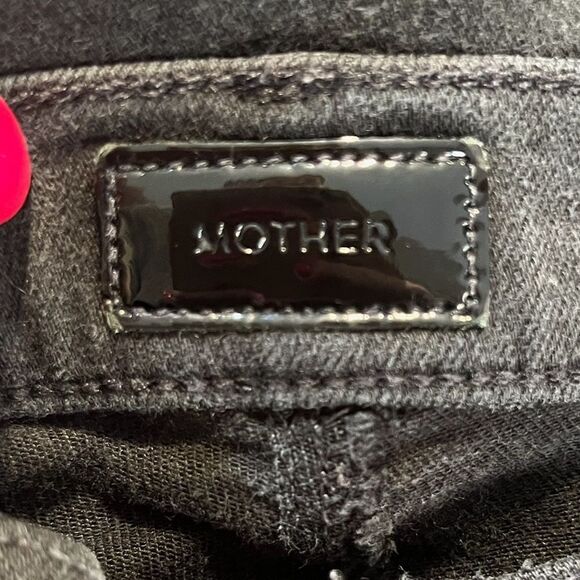 MOTHER The Runaway Dear Villain Black Denim Jeans Style 1003-109 Women’s Size 31 - Picture 4 of 7